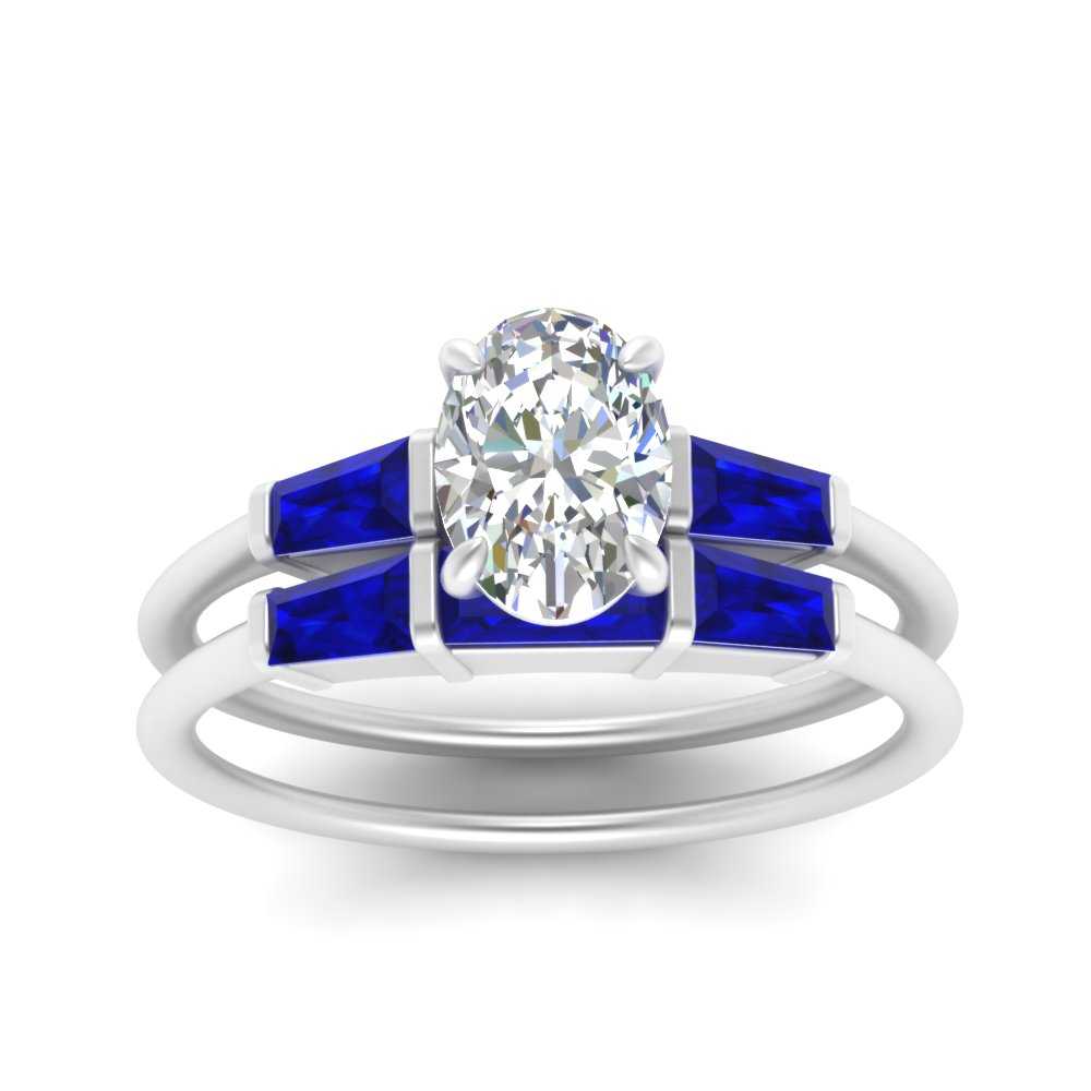 oval-shaped-bar-set-sapphire-ring-with-matching-3-baguette-wedding-band-in-FDENS100OVGSABL-NL-WG