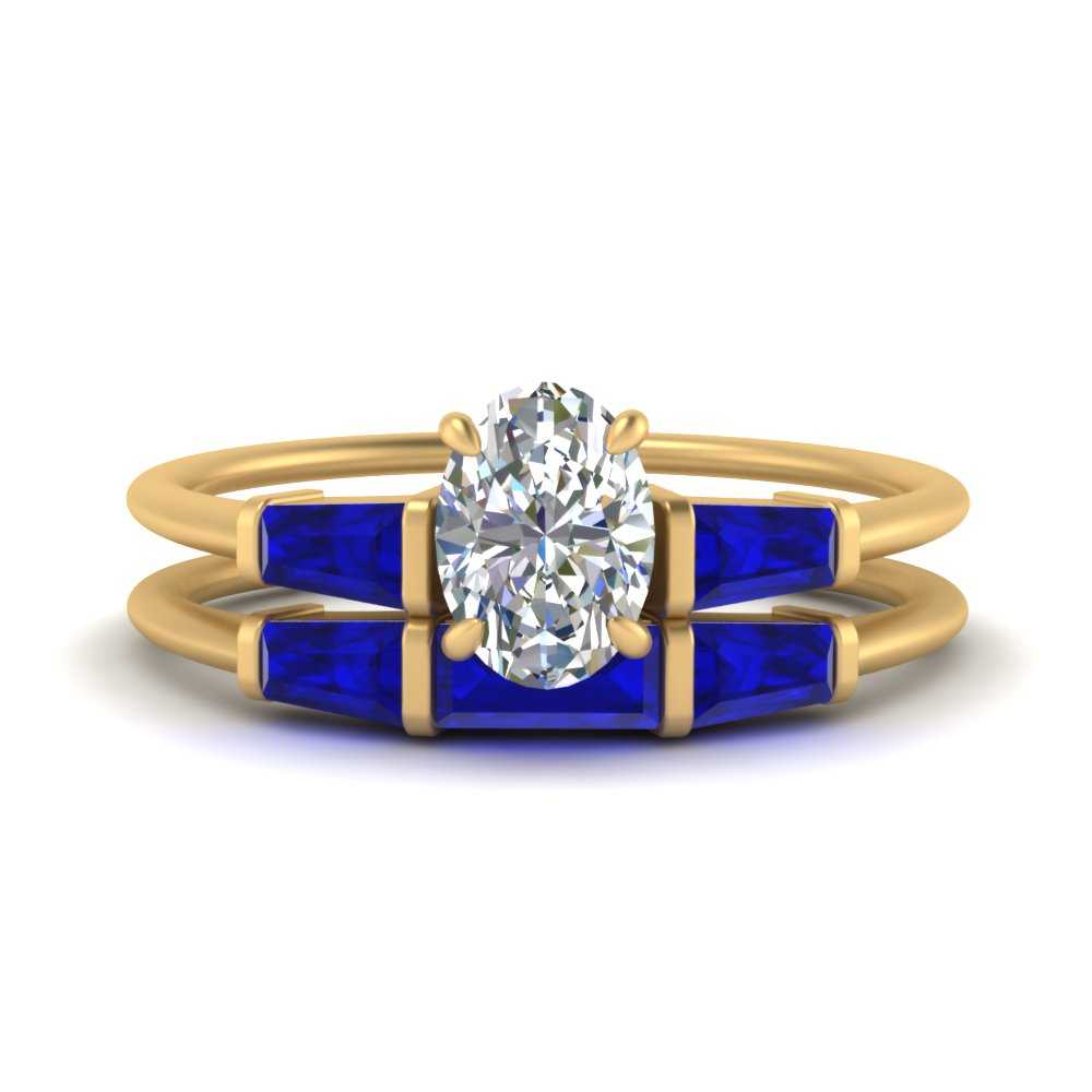 oval-shaped-bar-set-sapphire-ring-with-matching-3-baguette-wedding-band-in-FDENS100OVGSABL-NL-YG