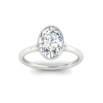 Load image into Gallery viewer, Split Shank Oval Shaped Bezel Set Solitaire Ring
