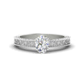 Thumbnail 2 - oval-shaped-celtic-engraved-solitaire-ring-in-white-gold-fdenr8544ovrsleep-nl-wg