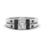 Load image into Gallery viewer, oval-shaped-channel-three-stone-diamond-engagement-ring-with-black-diamond-in-white-gold-FDENS205OVGBLACK-NL-WG.jpg