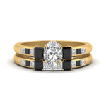 Load image into Gallery viewer, oval-shaped-channel-three-stone-diamond-engagement-ring-with-black-diamond-in-yellow-gold-FDENS205OVGBLACK-NL-YG.jpg