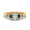 Load image into Gallery viewer, oval-shaped-channel-three-stone-diamond-engagement-ring-with-black-diamond-in-yellow-gold-FDENS205OVRGBLACK-NL-YG.jpg
