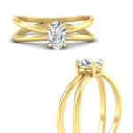 Load image into Gallery viewer, oval-shaped-crossover-solitaire-engagement-ring-in-yellow-gold-fdenr1008ovrangle3-nl-yg