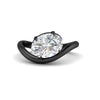 Load image into Gallery viewer, oval-shaped-curve-wave-diamond-solitaire-engement-ring-in-black-gold-fd11566ovr-nl-bg.jpg