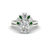 Load image into Gallery viewer, oval-shaped-curved-baguette-emerald-band-with-solitaire-engagement-ring-in-FD9359OVGEMGRANGLE3-NL-WG