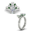 Load image into Gallery viewer, oval-shaped-curved-baguette-emerald-band-with-solitaire-engagement-ring-in-FD9359OVGEMGRANGLE3-NL-WG