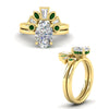 Load image into Gallery viewer, oval-shaped-curved-baguette-emerald-band-with-solitaire-engagement-ring-in-FD9359OVGEMGRANGLE3-NL-YG