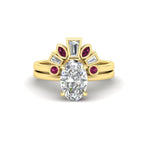 Load image into Gallery viewer, oval-shaped-curved-baguette-pink-sapphire-band-with-solitaire-engagement-ring-in-FD9359OVGSADRPIANGLE3-NL-YG
