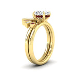 Load image into Gallery viewer, oval-shaped-curved-baguette-ruby-band-with-solitaire-engagement-ring-in-FD9359OVGRUDRANGLE3-NL-YG
