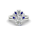 Load image into Gallery viewer, oval-shaped-curved-baguette-sapphire-band-with-solitaire-engagement-ring-in-FD9359OVGSABLANGLE3-NL-WG
