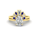 Load image into Gallery viewer, oval-shaped-curved-baguette-sapphire-band-with-solitaire-engagement-ring-in-FD9359OVGSABLANGLE3-NL-YG

