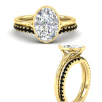 Load image into Gallery viewer, oval-shaped-diamond-bezel-solitaire-ring-with-black-diamond-band-in-yellow-gold-FD11229OVGBLACKANGLE3-NL-YG_551fcf9d-21f9-4156-abec-0ad6504fdca9.jpg?v=1758702938
