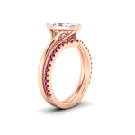 Load image into Gallery viewer, oval-shaped-diamond-bezel-solitaire-ring-with-pink-sapphire-band-in-rose-gold-FD11229OVGSADRPIANGLE2-NL-RG_45ebe529-f5c5-4586-a566-dde347ea8d37.jpg?v=1758702938
