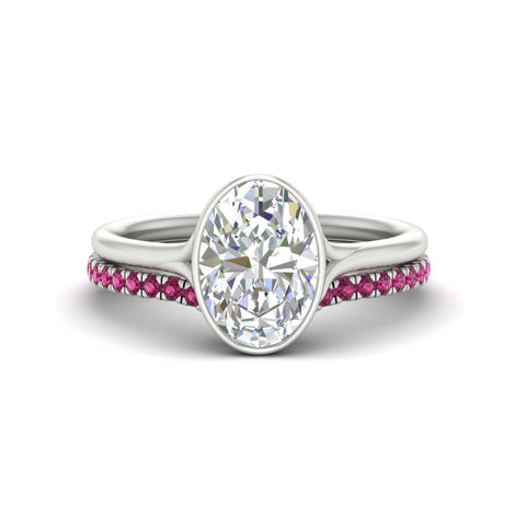 oval-shaped-diamond-bezel-solitaire-ring-with-pink-sapphire-band-in-white-gold-FD11229OVGSADRPI-NL-WG.jpg?v=1758702860