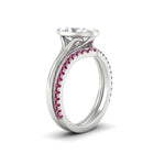 Load image into Gallery viewer, oval-shaped-diamond-bezel-solitaire-ring-with-pink-sapphire-band-in-white-gold-FD11229OVGSADRPIANGLE2-NL-WG_b71d9a34-3aeb-4067-9376-b2648f49a25a.jpg?v=1758702938
