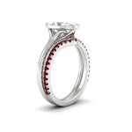 Load image into Gallery viewer, oval-shaped-diamond-bezel-solitaire-ring-with-ruby-band-in-white-gold-FD11229OVGRUDRANGLE2-NL-WG_58c18827-f096-4ddf-ba24-ffd9914bb9ed.jpg?v=1758702938
