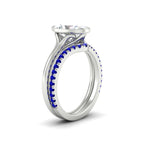Load image into Gallery viewer, oval-shaped-diamond-bezel-solitaire-ring-with-sapphire-band-in-white-gold-FD11229OVGSABLANGLE2-NL-WG_2de2bc2f-1bb4-49bb-b4e6-e03e791ee284.jpg?v=1758702938
