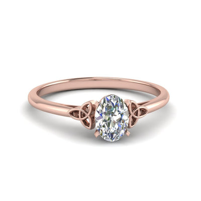 Oval Shaped Celtic Solitaire Engagement Ring