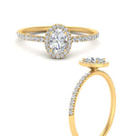 Load image into Gallery viewer, oval-shaped-diamond-halo-petite-engagement-ring-in-yellow-gold-FD8523OVRANGLE3-NL-YG