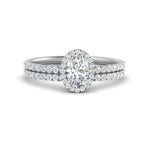 Load image into Gallery viewer, oval-shaped-diamond-halo-wedding-ring-set-in-white-gold-FD8523OV-NL-WG
