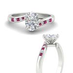 Load image into Gallery viewer, oval-shaped-diamond-swirl-channel-set-pink-sapphire-wedding-ring-in-white-gold-FDENS4028OVRGSADRPIANGLE3-NL-WG_9a477a7f-24a4-451c-812a-ccda76a7b81f.jpg?v=1754996111
