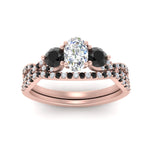 Load image into Gallery viewer, oval-shaped-diamond-twisted-floral-prong-black-diamond-wedding-set-rose-gold-FD10257OVGBLACK-ANGLE5-NL-RG?v=1756360021
