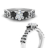 Load image into Gallery viewer, oval-shaped-diamond-twisted-floral-prong-black-diamond-wedding-set-white-gold-FD10257OVGBLACK-ANGLE3-NL-WG?v=1756360022