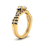 Load image into Gallery viewer, oval-shaped-diamond-twisted-floral-prong-black-diamond-wedding-set-yellow-gold-FD10257OVGBLACK-ANGLE2-NL-YG?v=1756360022
