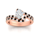 Load image into Gallery viewer, oval-shaped-diamond-wedding-ring-set-with-black-diamond-in-FDENS3007OVGBLACK-NL-RG
