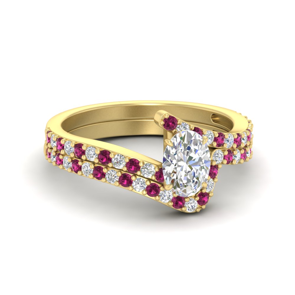 oval-shaped-diamond-wedding-ring-set-with-pink-sapphire-in-FDENS3007OVGSADRPI-NL-YG