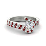 Load image into Gallery viewer, oval-shaped-diamond-wedding-ring-set-with-ruby-in-FDENS3007OVGRUDR-NL-WG
