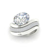 Load image into Gallery viewer, oval-shaped-dual-bands-with-wave-solitaire-ring-in-white-gold-fdens11566ov-nl-wg-w3.jpg