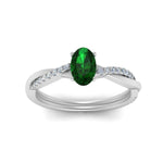 Load image into Gallery viewer, oval-shaped-emerald-engagement-ring-in-white-gold-FD8253OVRGEMGR-NL-WG-GS.jpg
