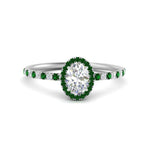 Load image into Gallery viewer, oval-shaped-emerald-halo-petite-engagement-ring-in-white-gold-FD8523OVRGEMGRANGLE3-NL-WG
