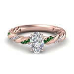 Load image into Gallery viewer, oval-shaped-emerald-twisted-vine-engagement-ring-in-rose-gold-FD9127OVRGEMGR-NL-RG
