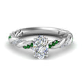 Thumbnail 17 - oval-shaped-emerald-twisted-vine-engagement-ring-in-white-gold-FD9127OVRGEMGR-NL-WG