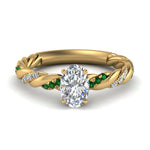 Load image into Gallery viewer, oval-shaped-emerald-twisted-vine-engagement-ring-in-yellow-gold-FD9127OVRGEMGR-NL-YG
