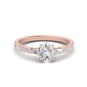 Delicate Antique Pave Oval Shaped Diamond Ring