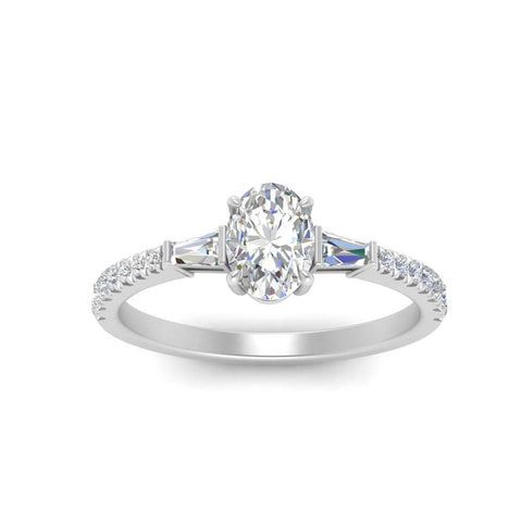 Delicate Antique Pave Oval Shaped Diamond Ring