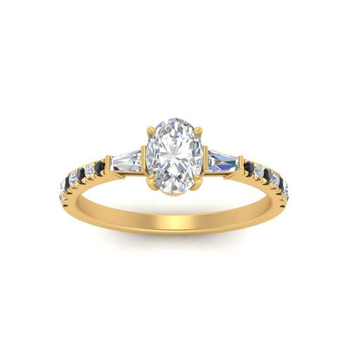 Delicate Antique Pave Oval Engagement Ring
