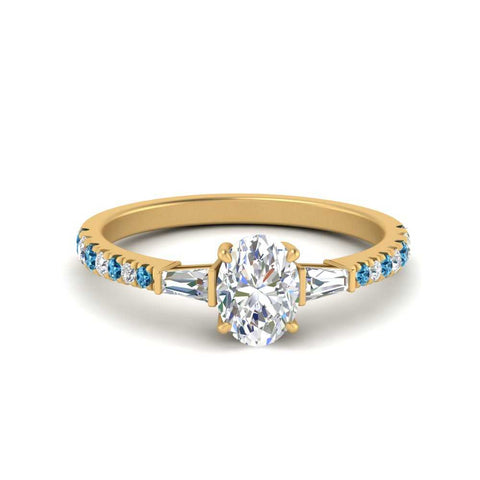 Delicate Antique Pave Oval Engagement Ring