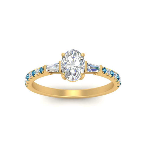 Delicate Antique Pave Oval Engagement Ring