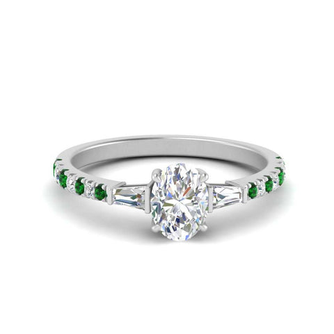 Delicate Antique Pave Oval Engagement Ring