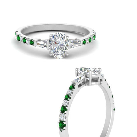 Delicate Antique Pave Oval Engagement Ring