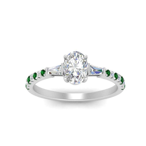 Delicate Antique Pave Oval Engagement Ring