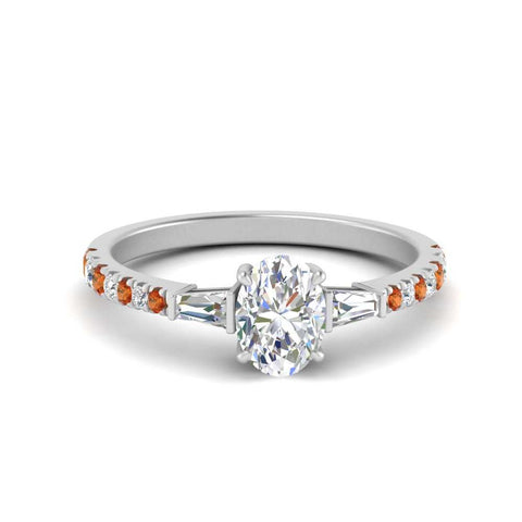 Delicate Antique Pave Oval Engagement Ring