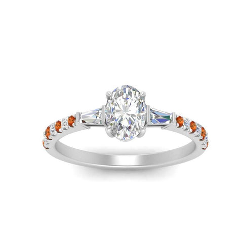 Delicate Antique Pave Oval Engagement Ring