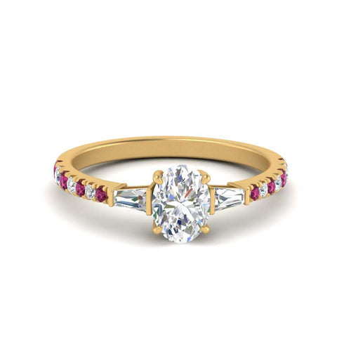 Delicate Antique Pave Oval Engagement Ring
