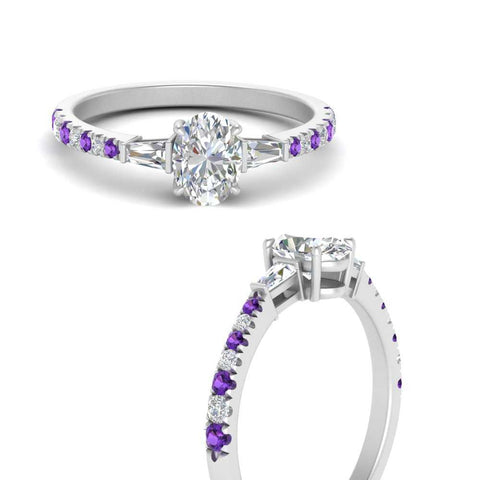 Delicate Antique Pave Oval Engagement Ring